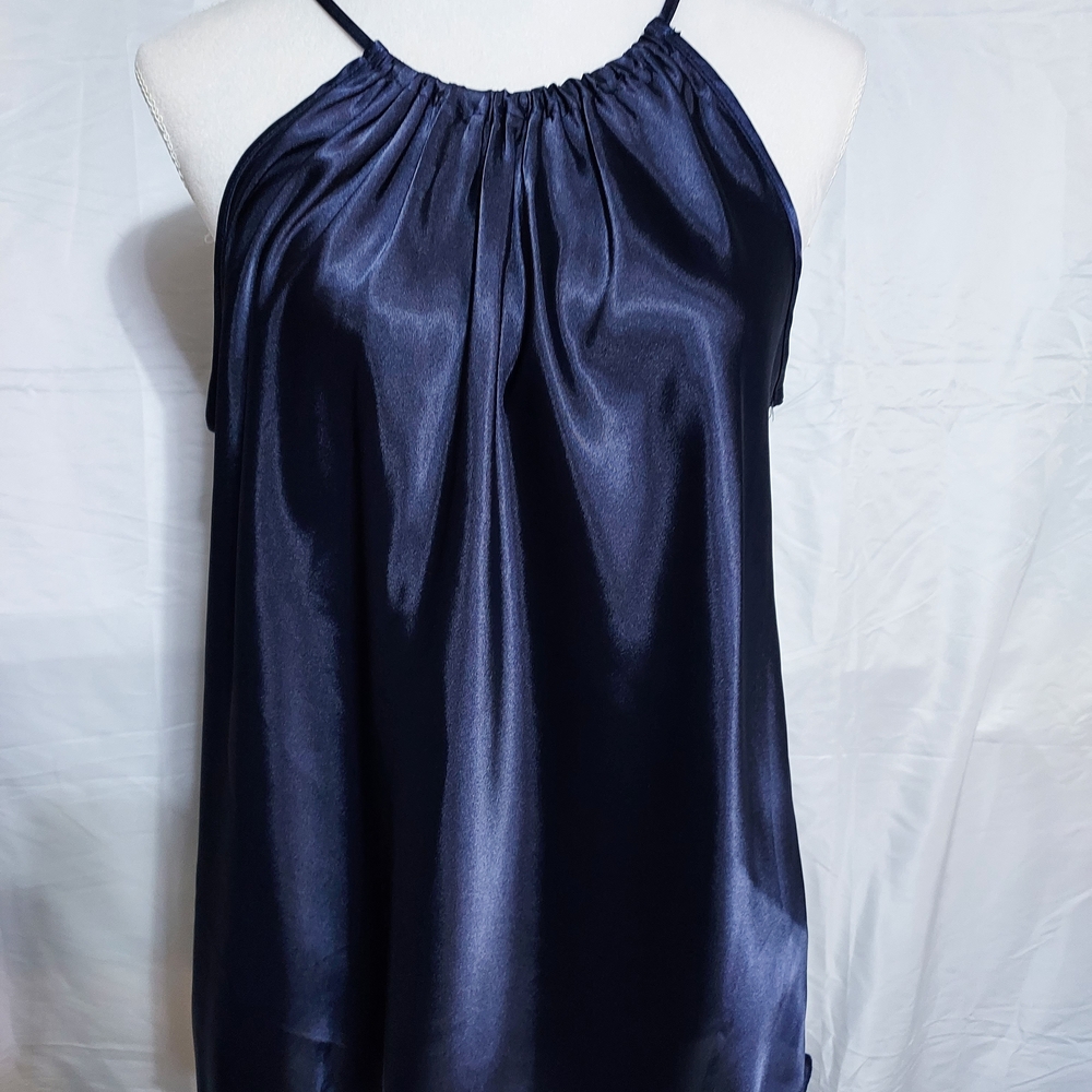 Tiana B. Midnight Blue Satin Camisole